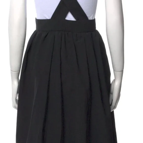 COMME DES GARÇONS black wool pinafore dress skirt
